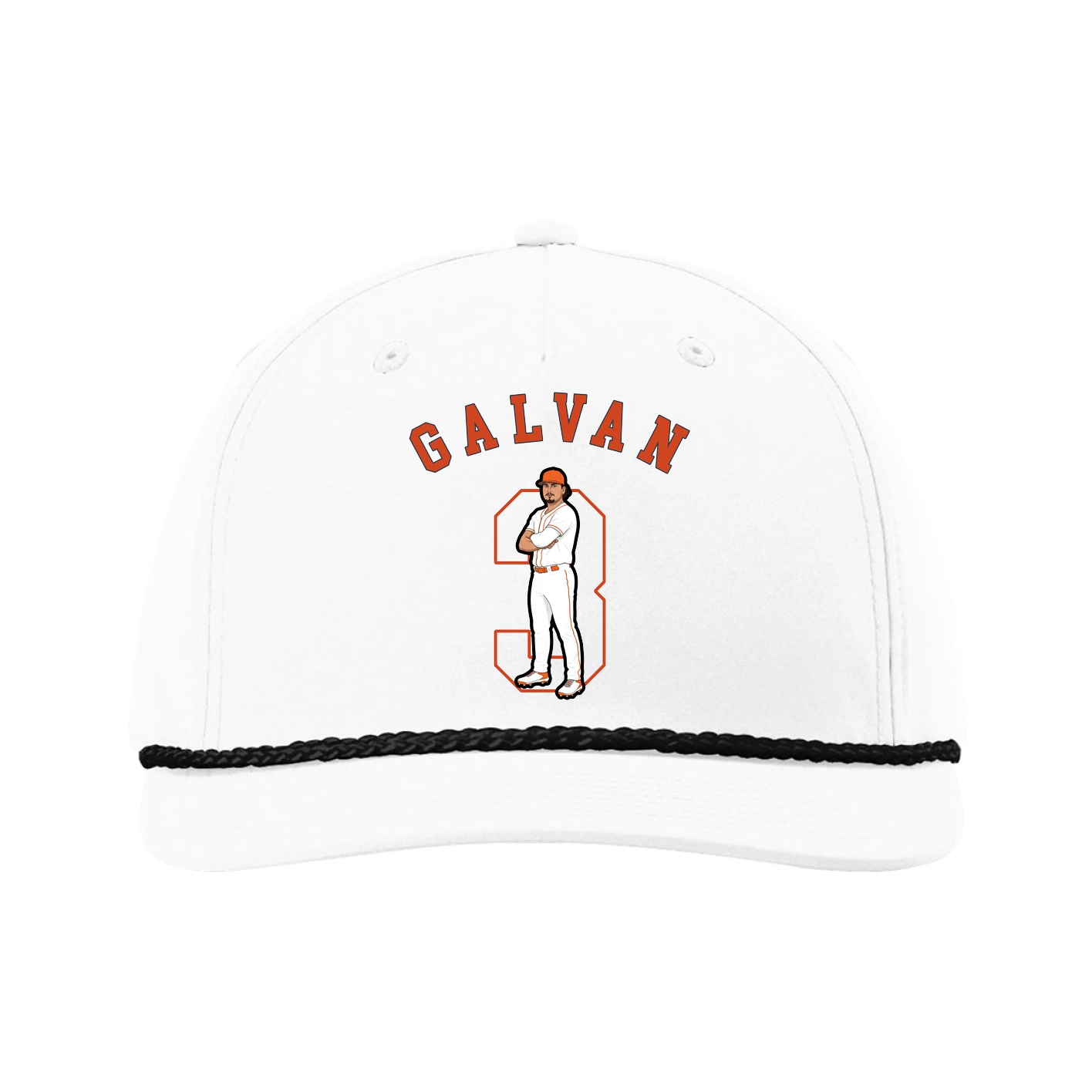 Five-Panel Classic Rope Cap — Shirsey Arch in White