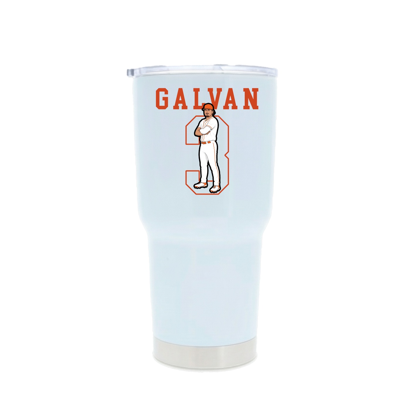 30oz Stainless Steel Tumbler — Shirsey in White