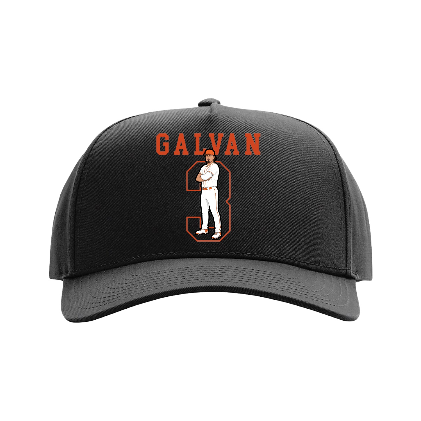 Full Fabric Five-Panel Champ Cap — Shirsey in Black