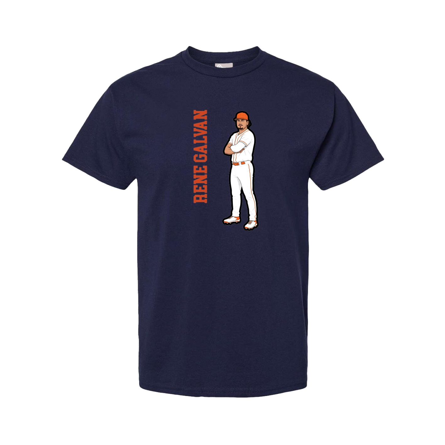 Youth Tee — Name Vertical in Navy