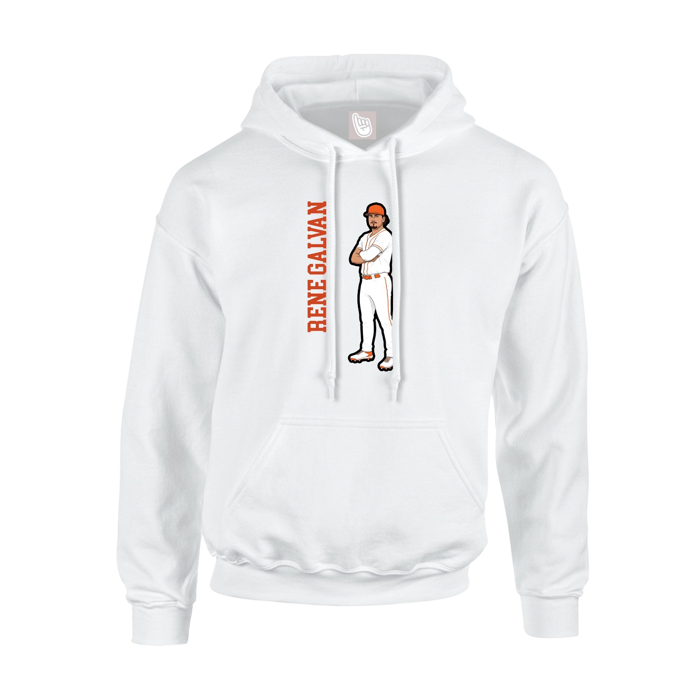 Youth Hoodie — Name Vertical in White
