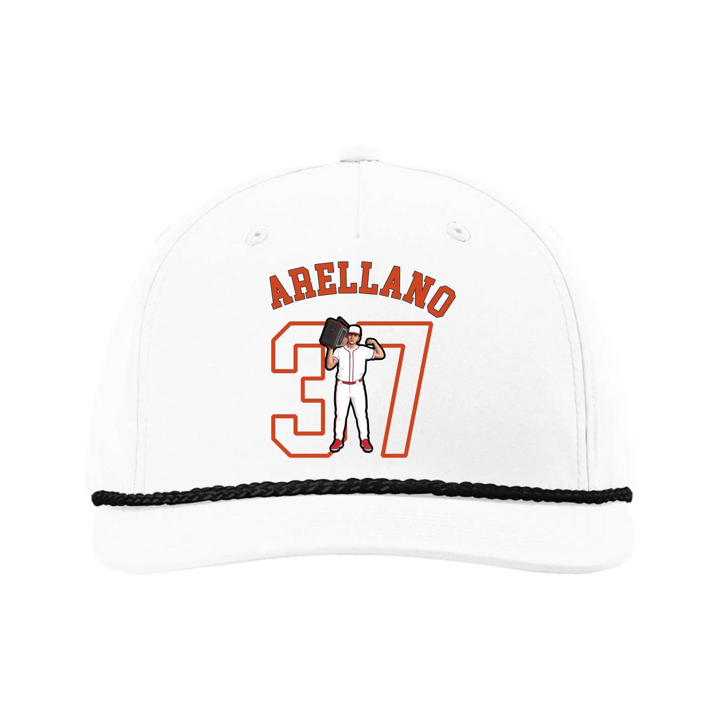 Five-Panel Classic Rope Cap — Shirsey Arch in White