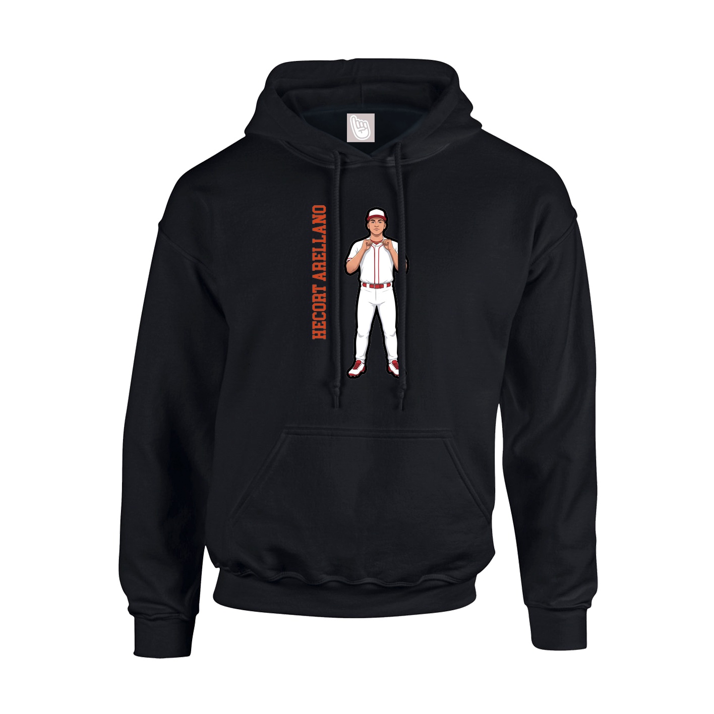Youth Hoodie — Name Vertical in Black