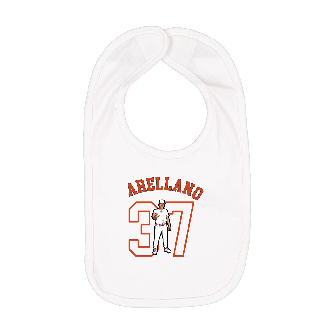 Infant Bib — Shirsey Arch in White