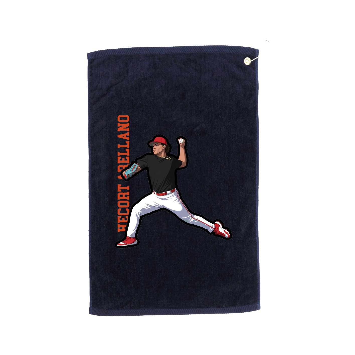 Golf Towel — Name Vertical in Navy