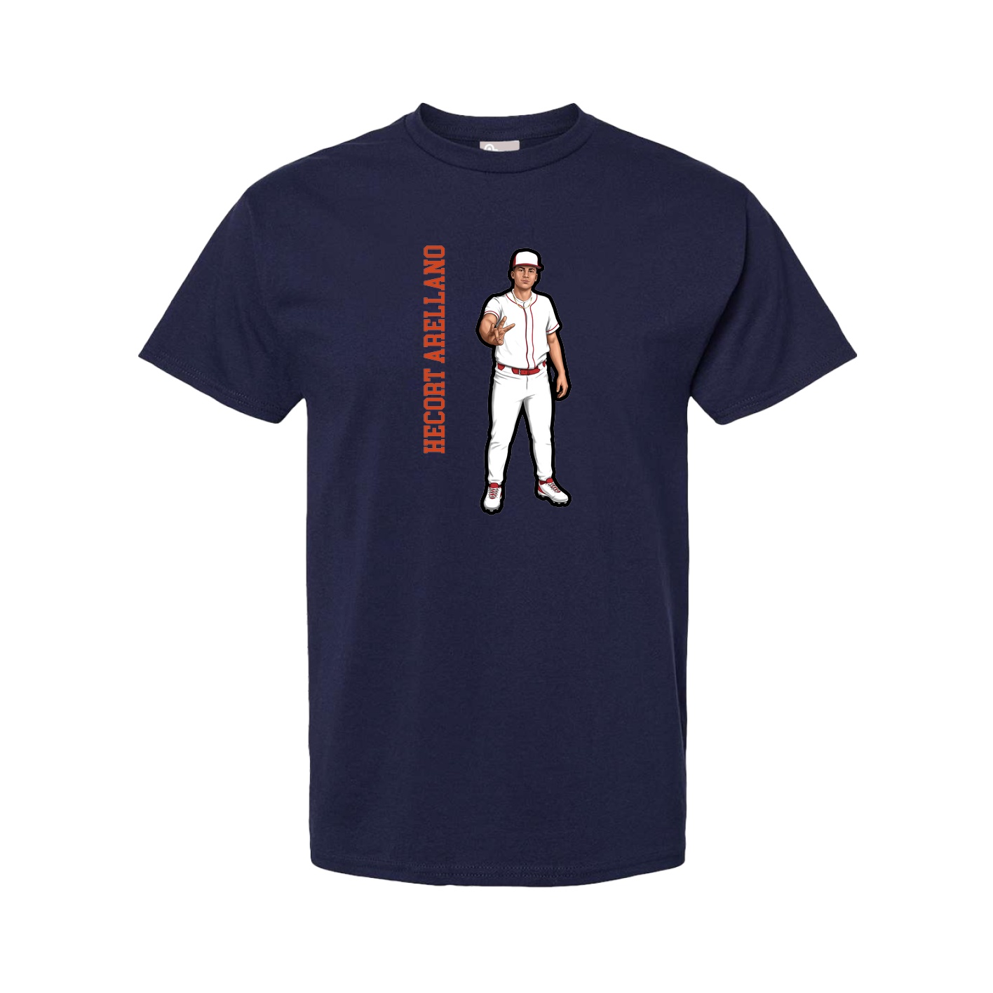Youth Tee — Name Vertical in Navy