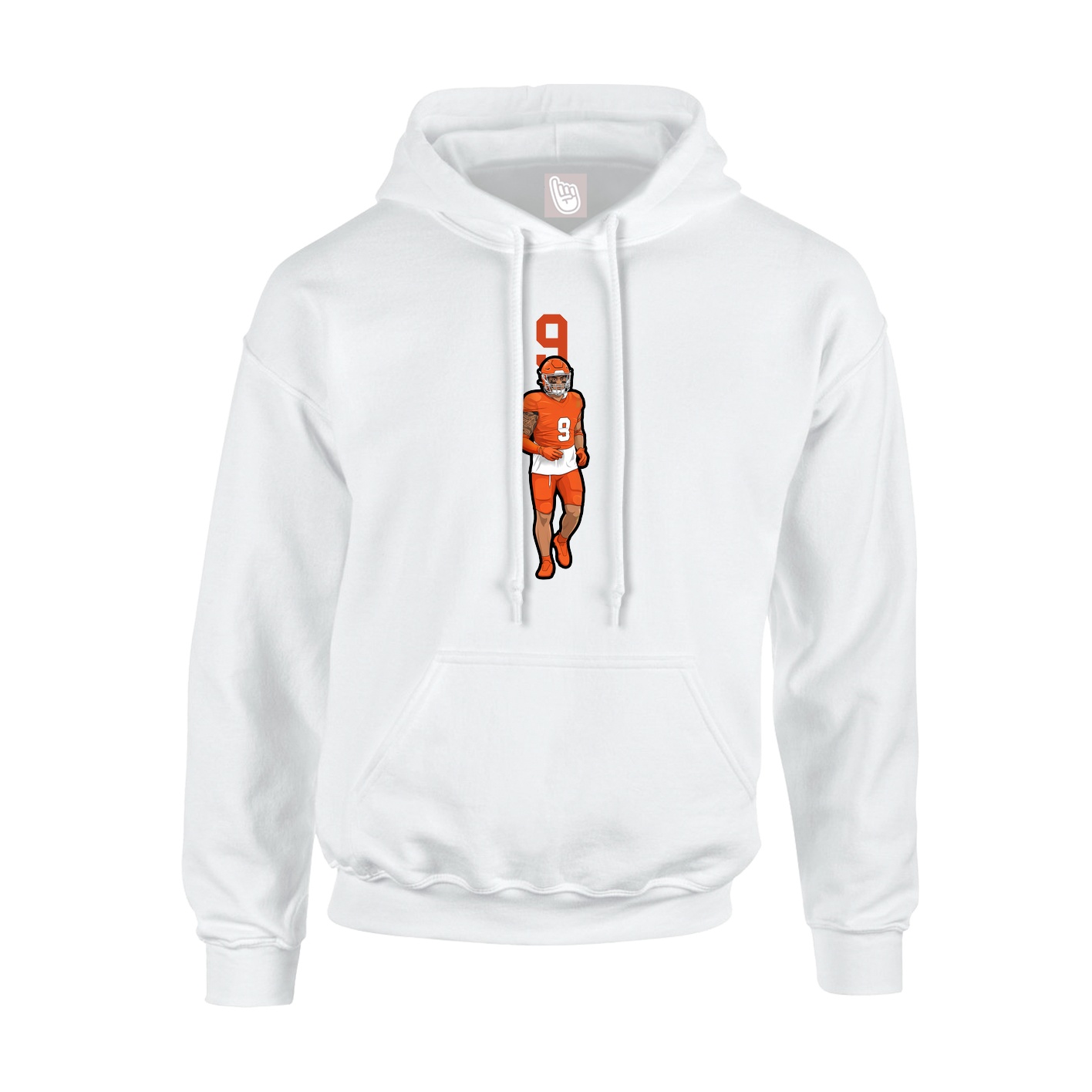 Hoodie — Number Top in White