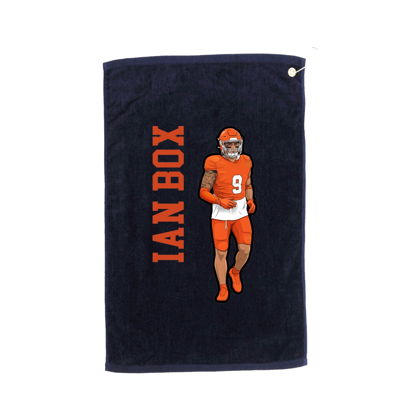 Golf Towel — Name Vertical in Navy