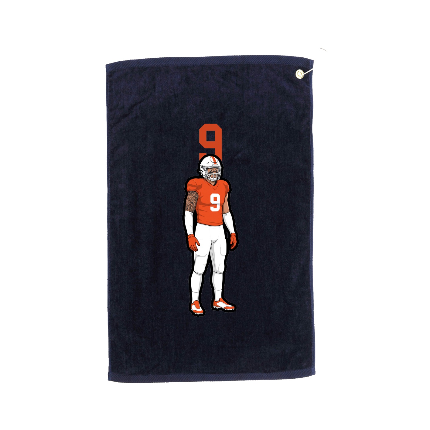 Golf Towel — Number Top in Navy