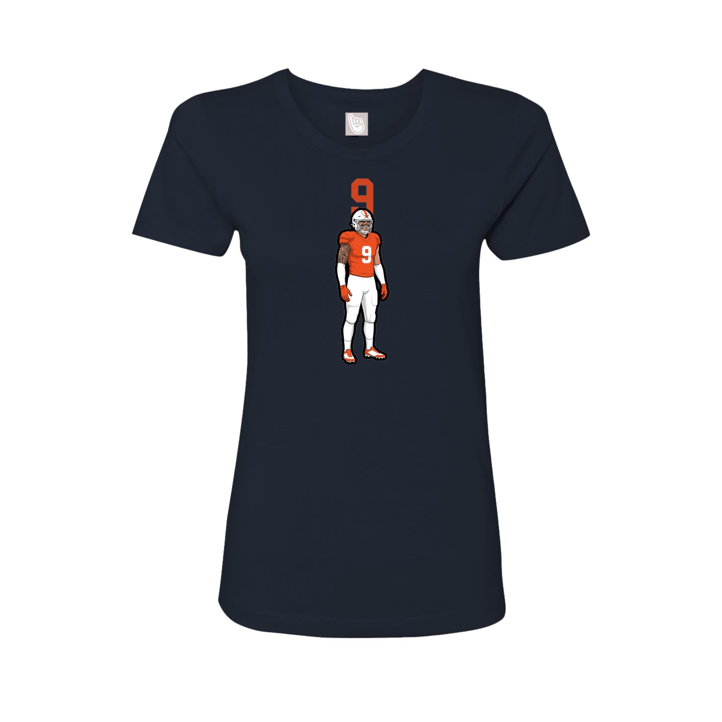 Womens Tee — Number Top in Navy