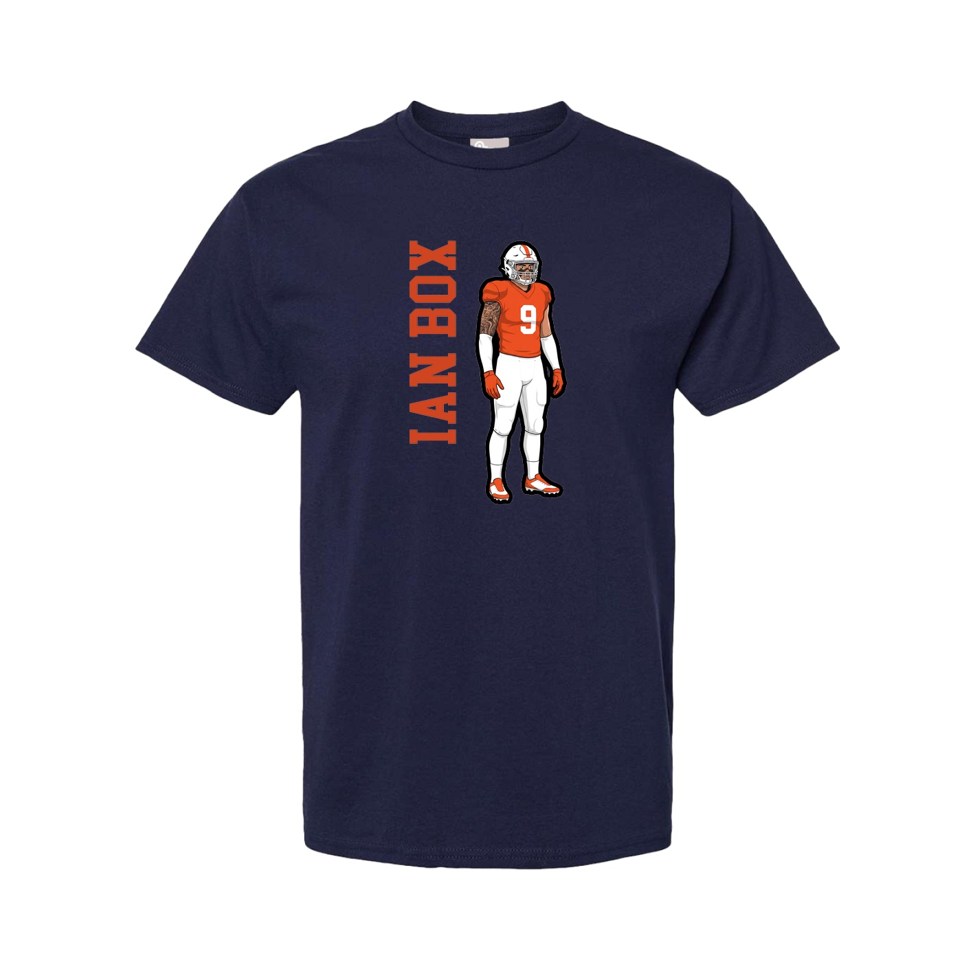 Youth Tee — Name Vertical in Navy