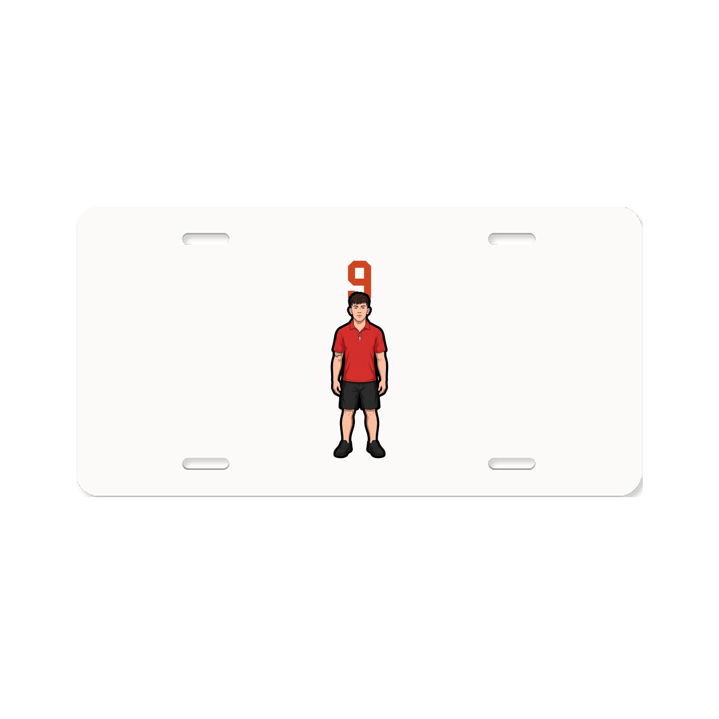 License Plate — Number Top in Classic