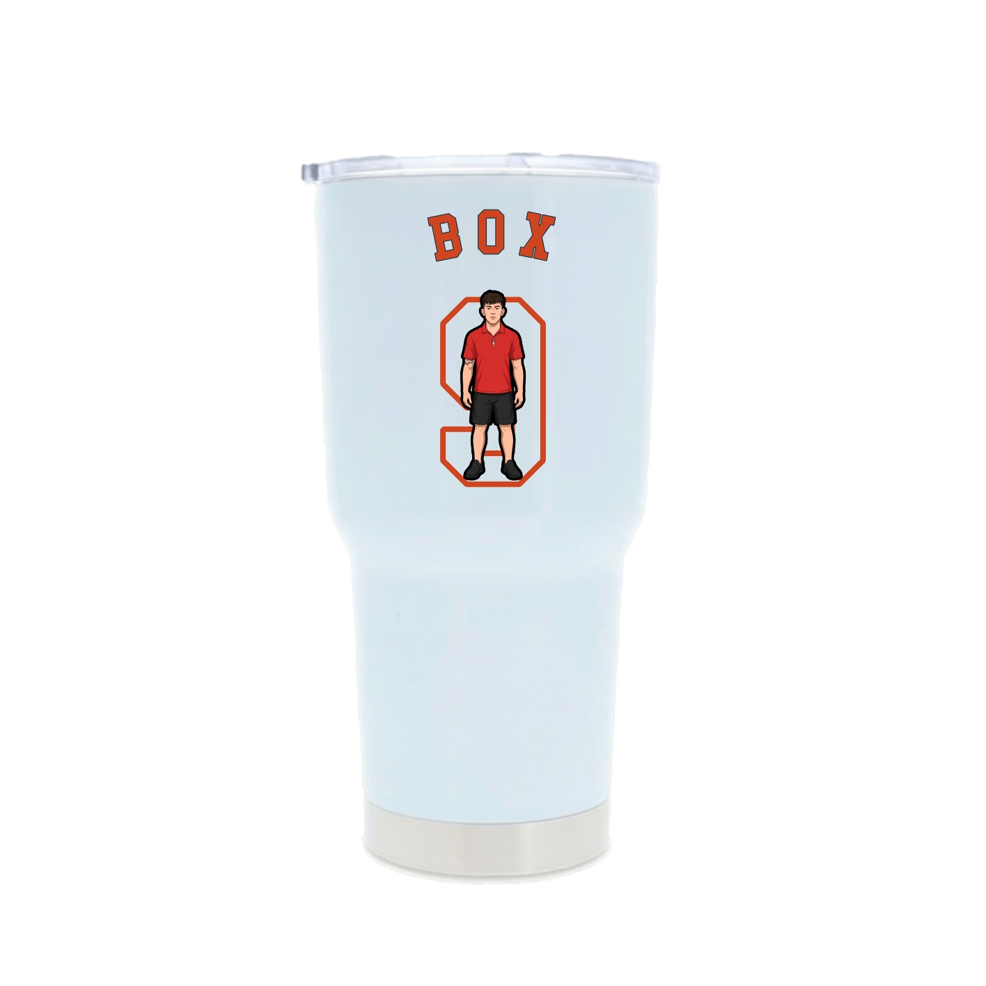 30oz Stainless Steel Tumbler — Shirsey Arch in White