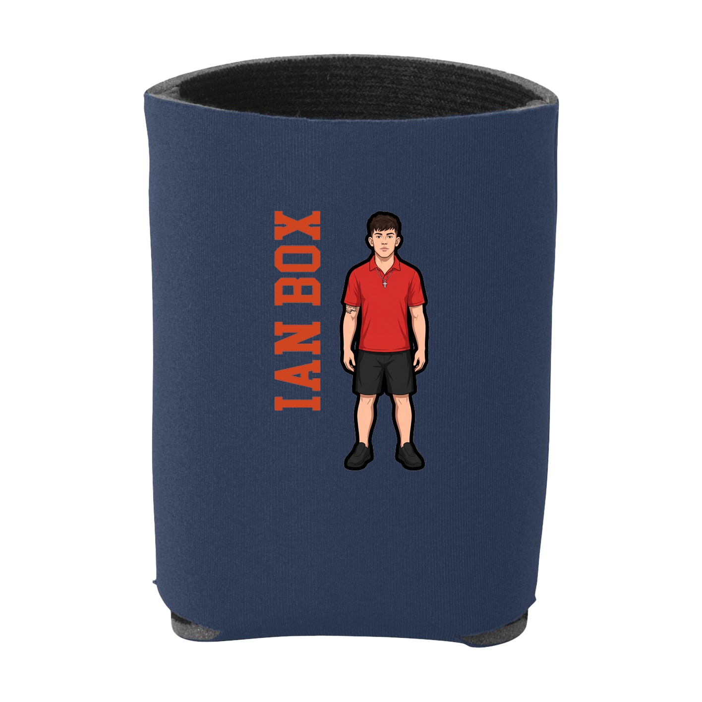 Can Holder — Name Vertical in Navy