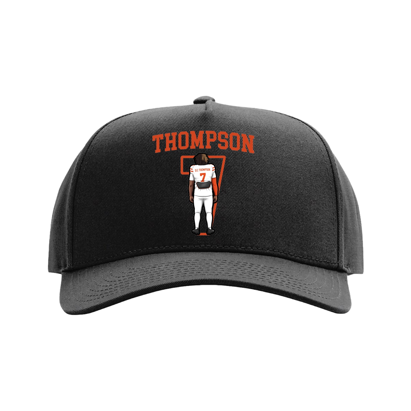 Full Fabric Five-Panel Champ Cap — Shirsey in Black