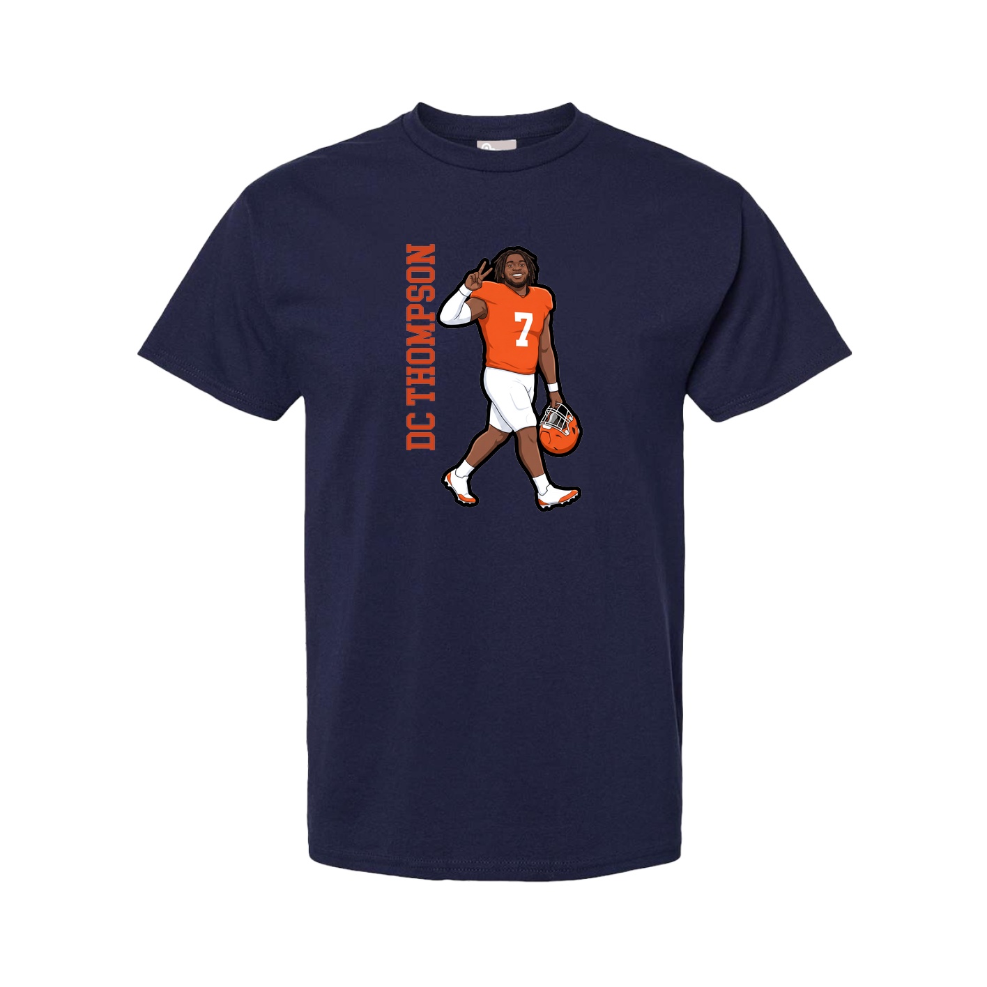 Youth Tee — Name Vertical in Navy