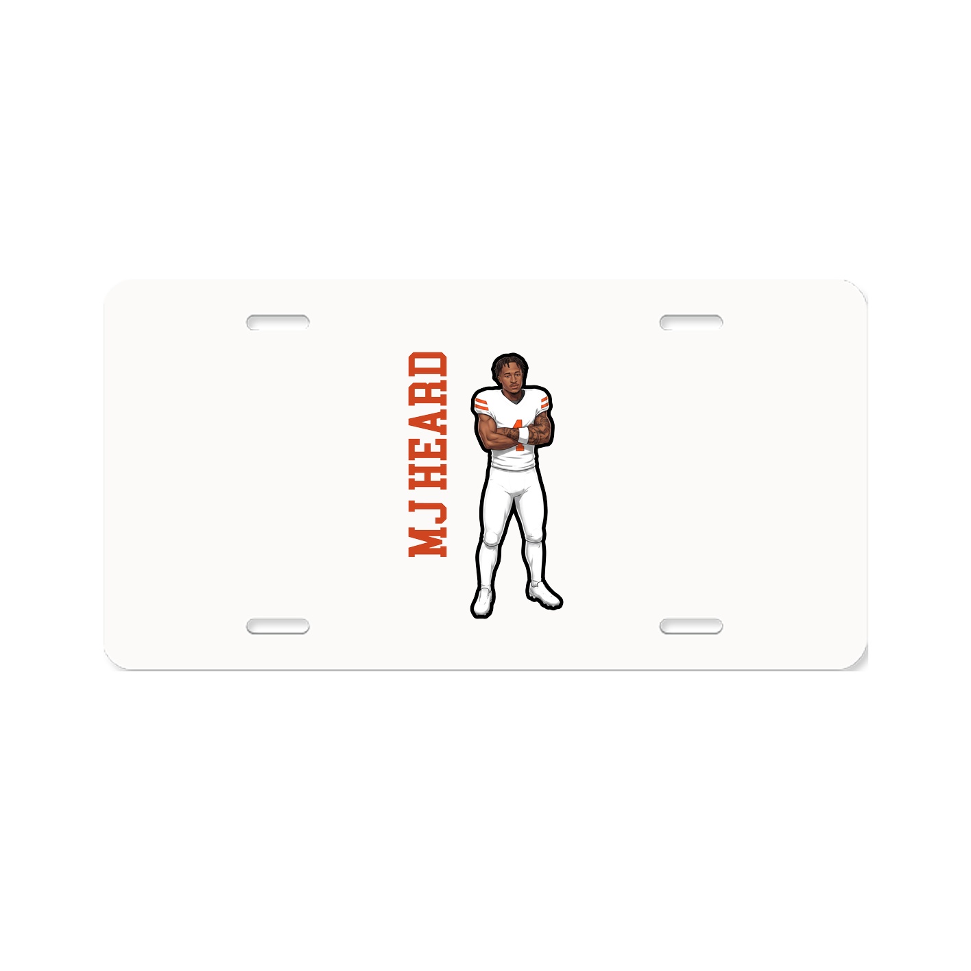 License Plate — Name Vertical in Classic