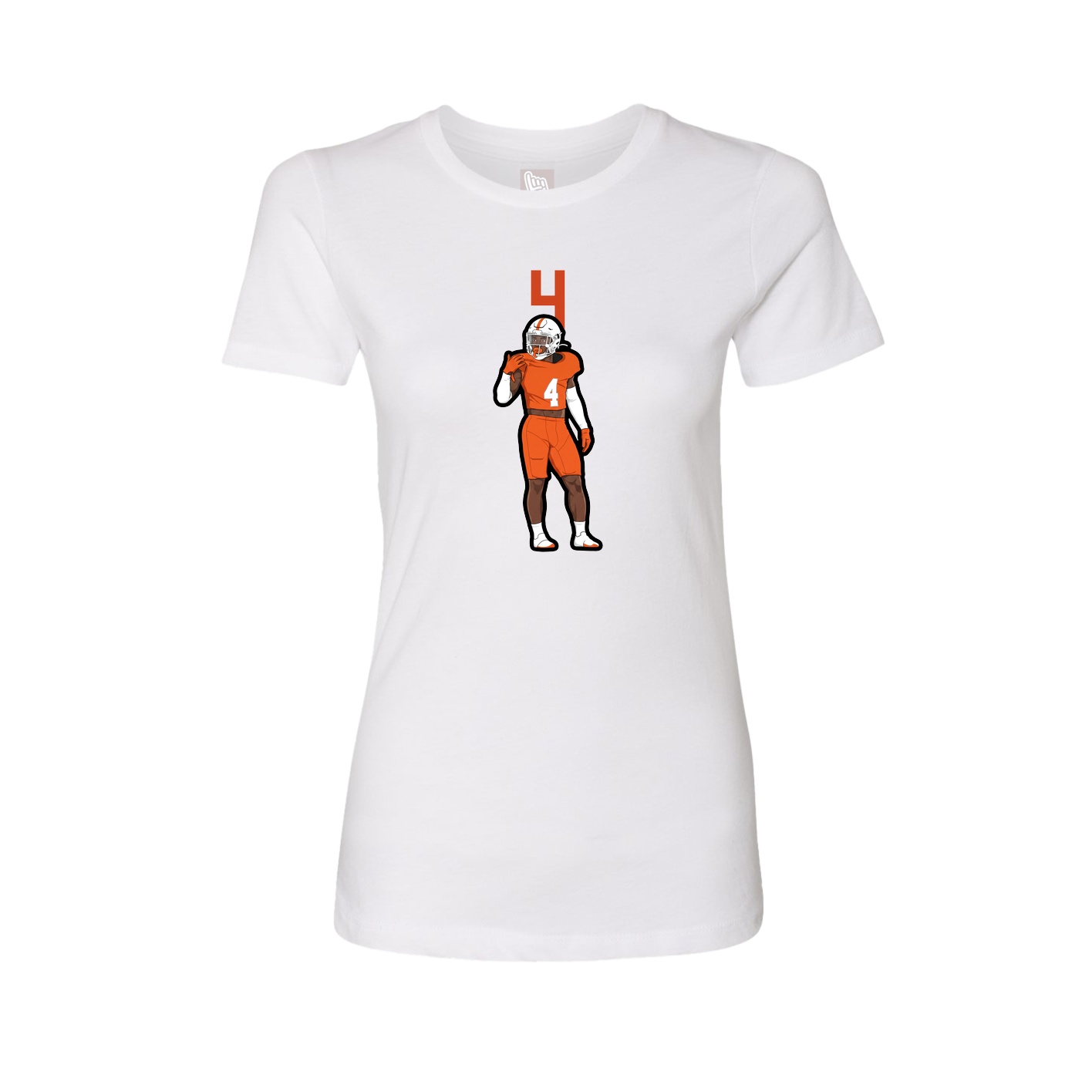 Womens Tee — Number Top in White