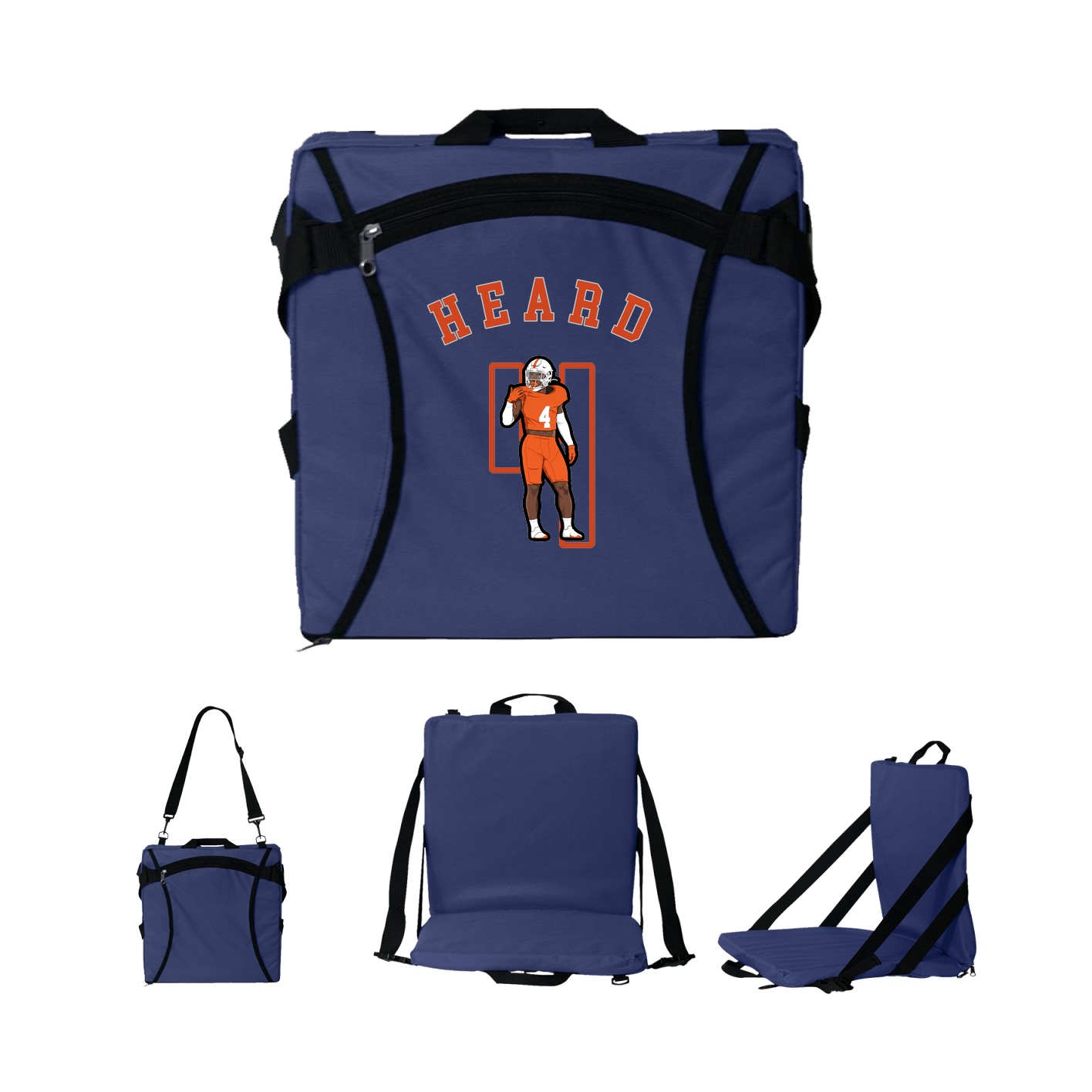 Folding Stadium Seat — Shirsey Arch in Navy
