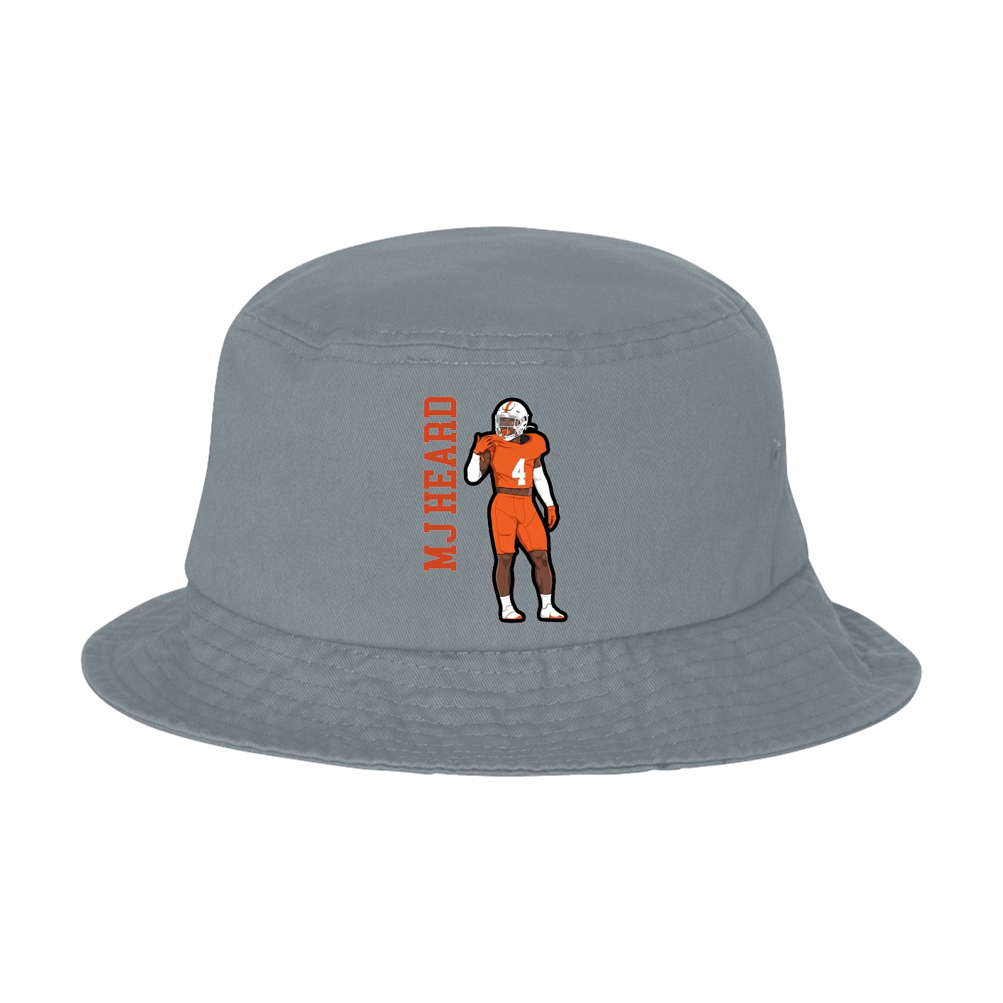 Bucket Cap — Name Vertical in Grey
