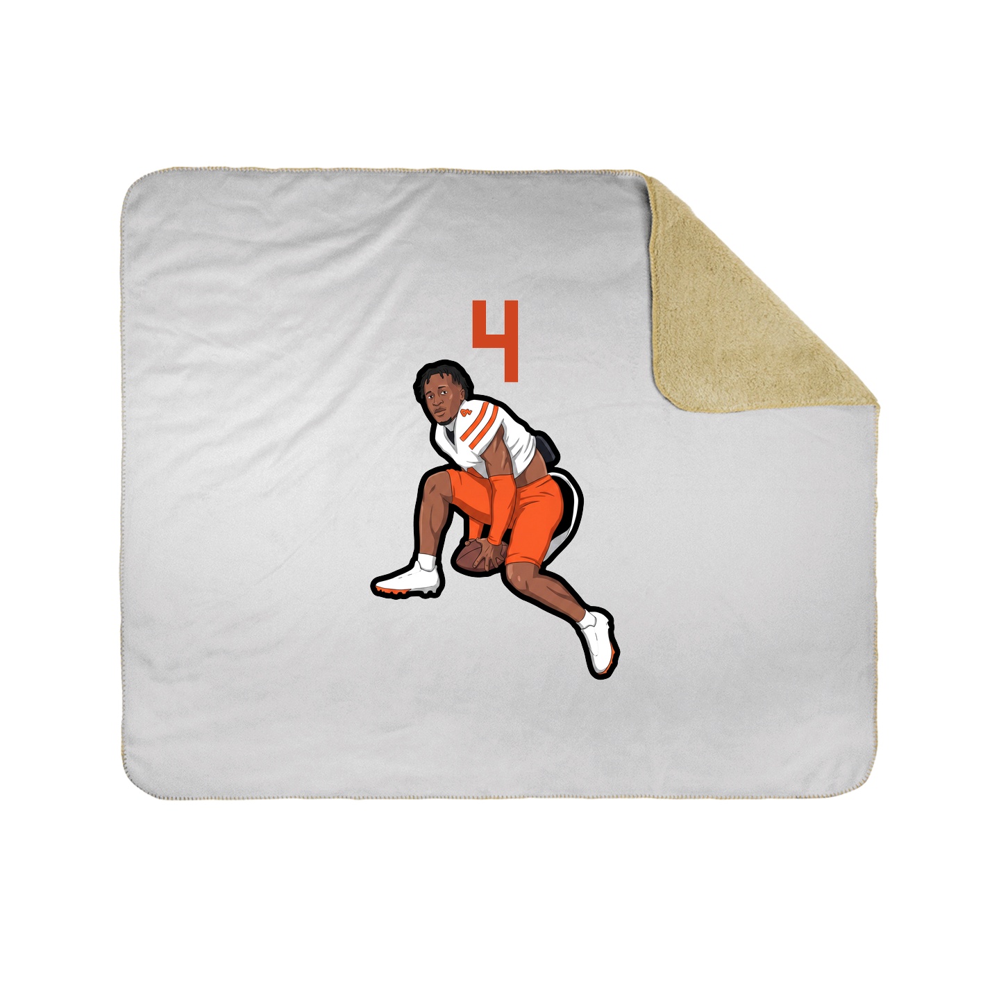 Throw Blanket — Number Top in White