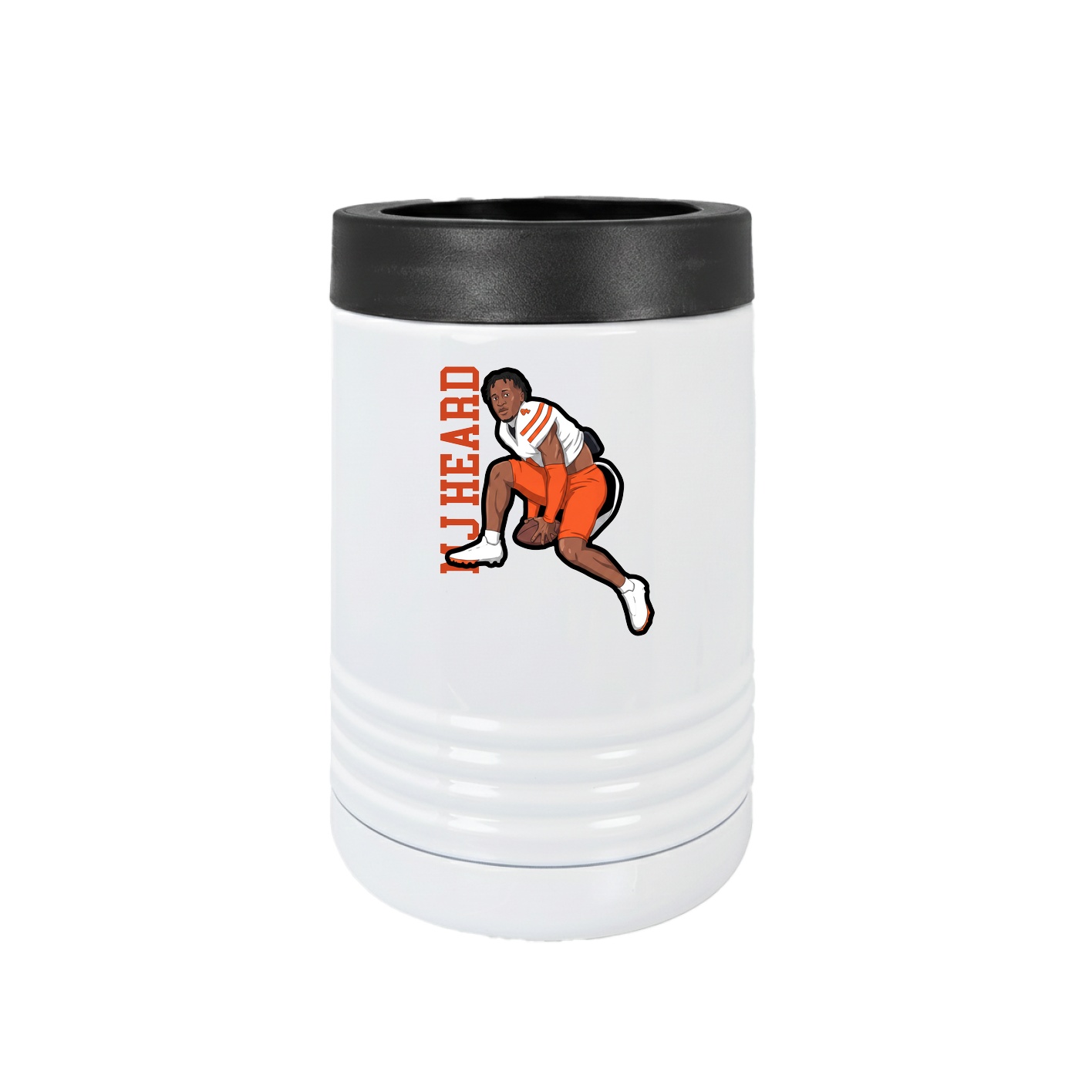 Beverage Holder — Name Vertical in White