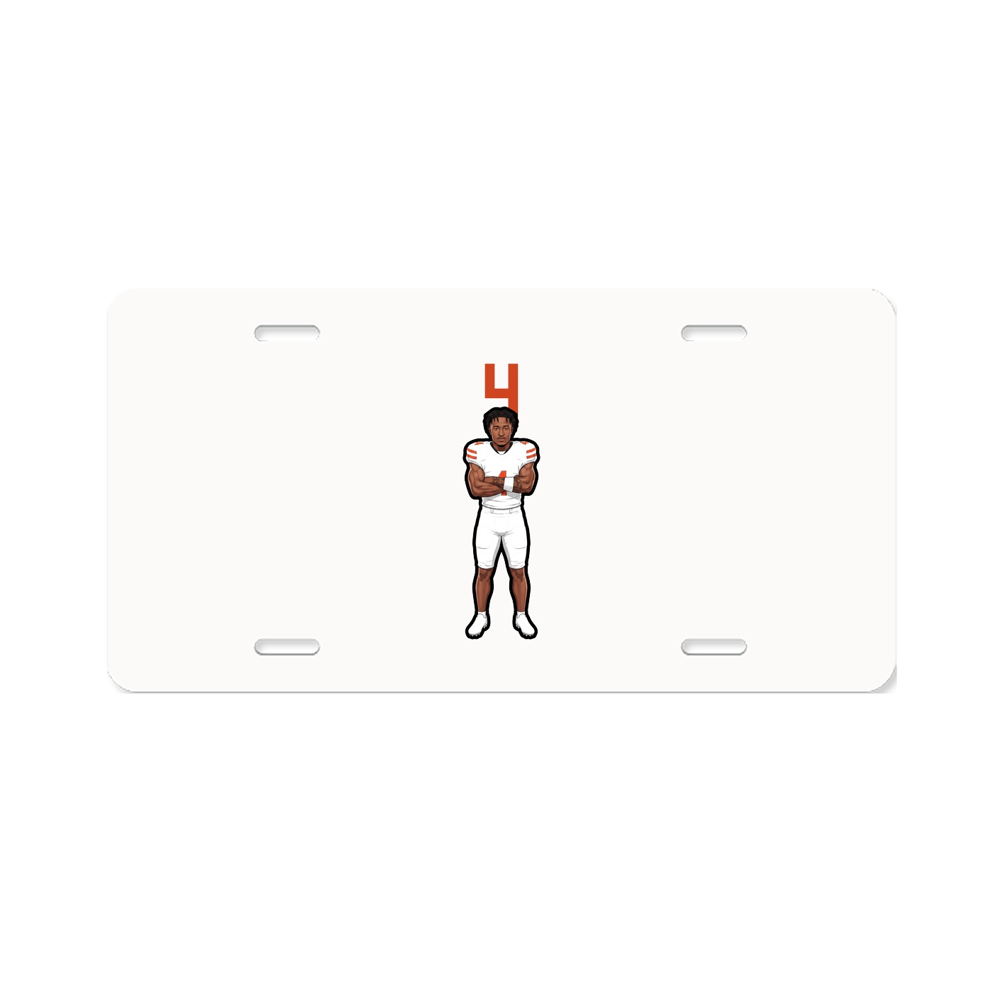 License Plate — Number Top in Classic