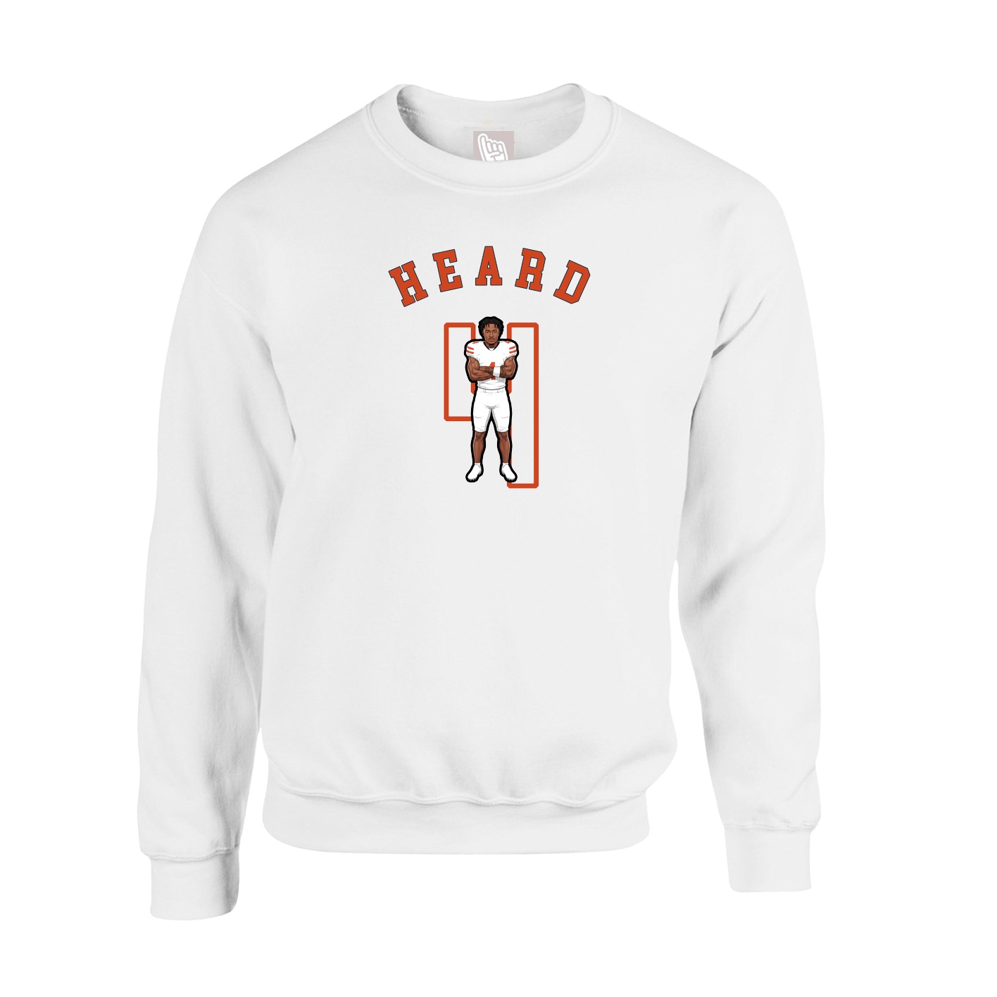 Fleece Crew — Shirsey Arch in White