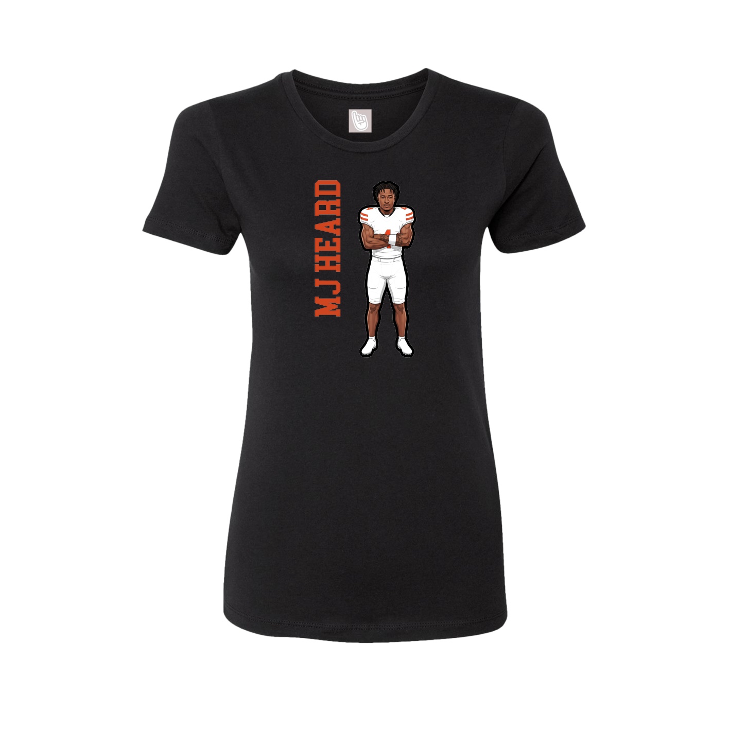 Womens Tee — Name Vertical in Black