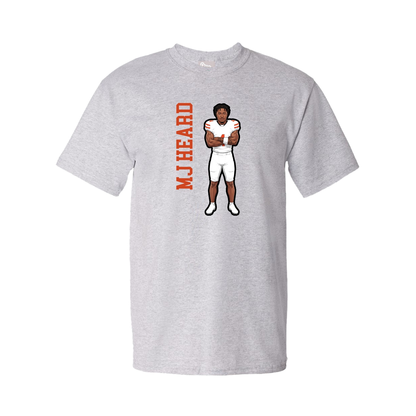 Youth Tee — Name Vertical in Grey