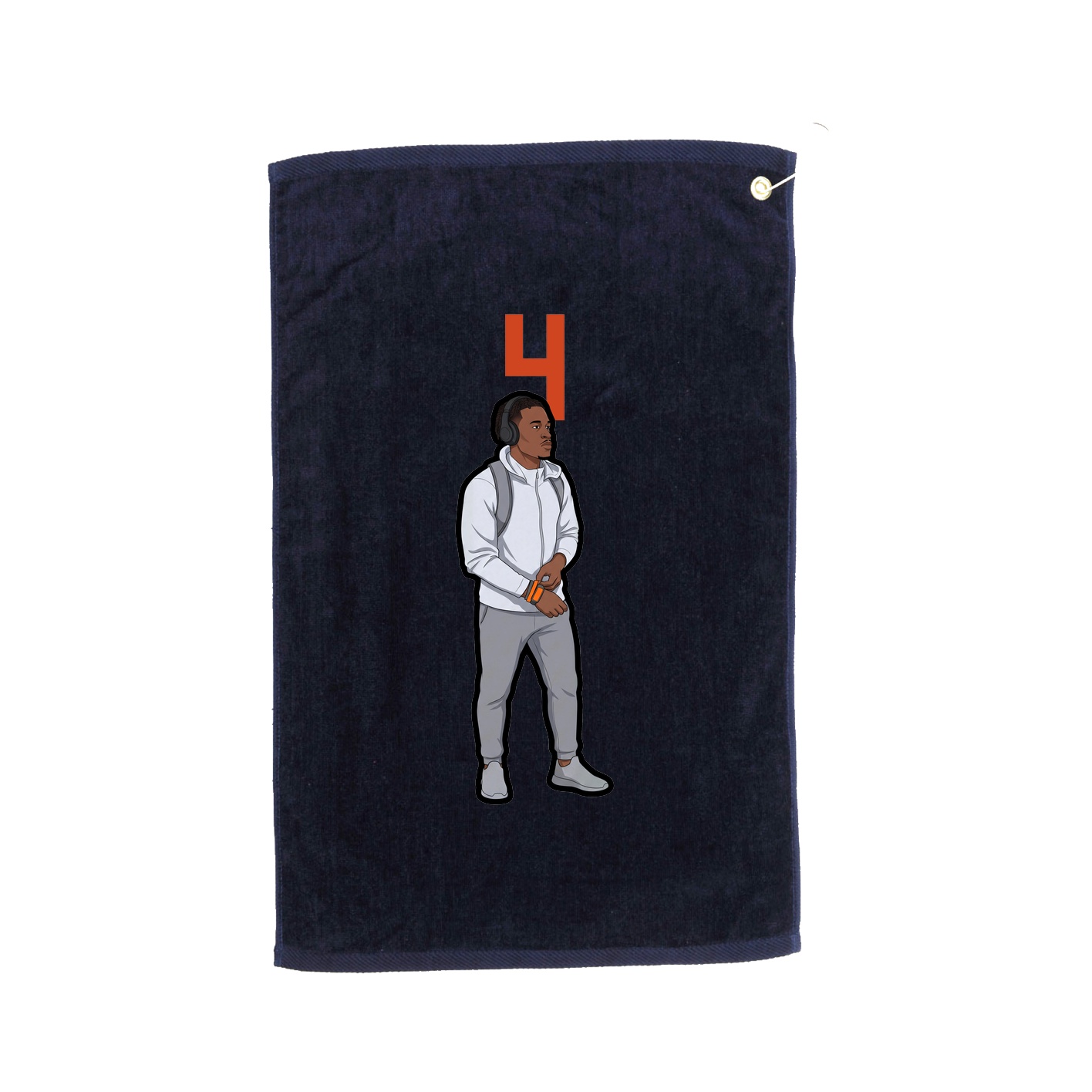 Golf Towel — Number Top in Navy