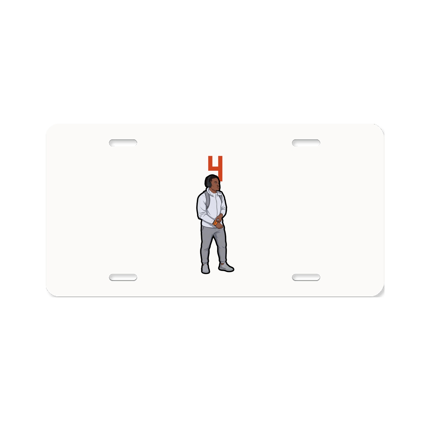 License Plate — Number Top in Classic
