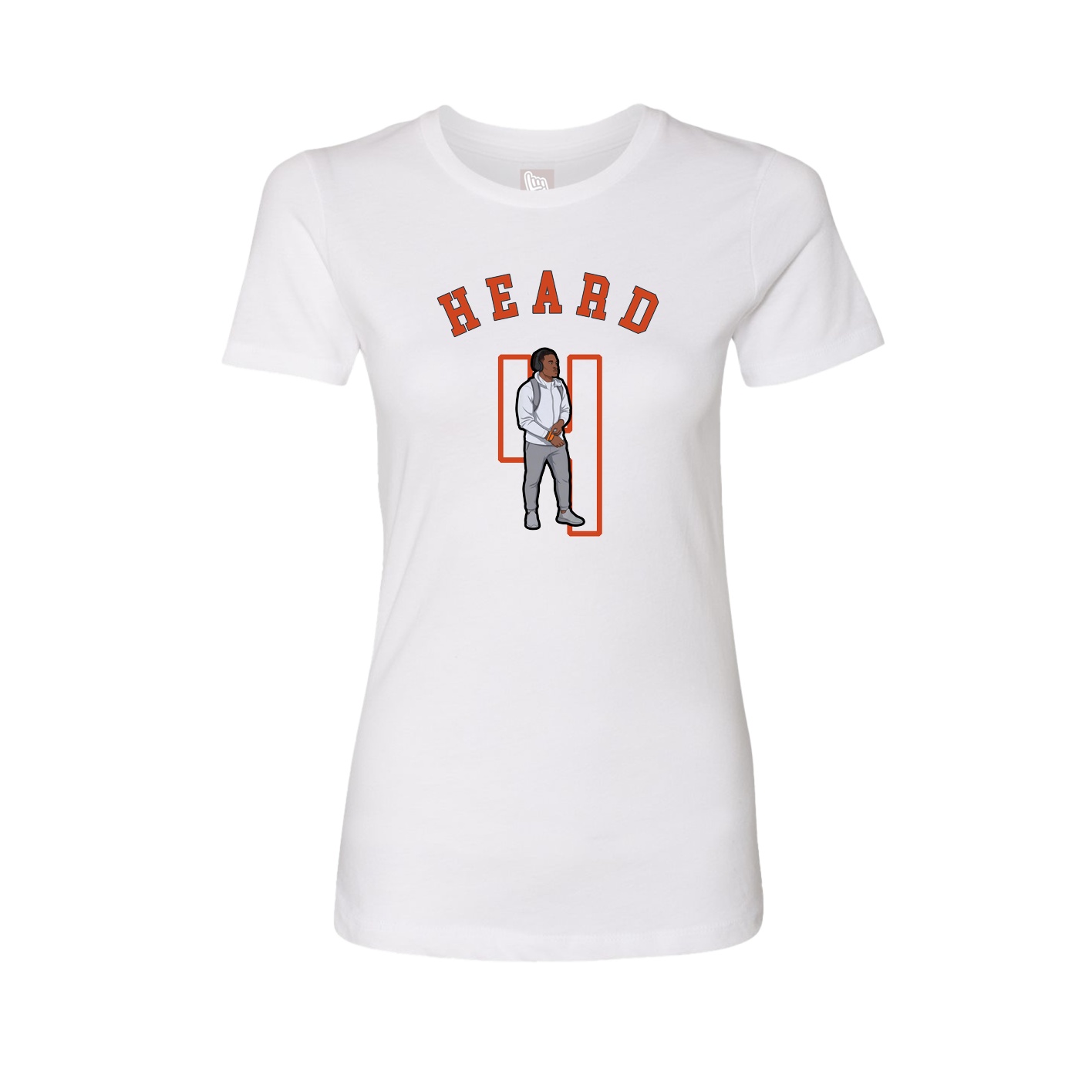 Fitted Women's Tee — Shirsey Arch in White