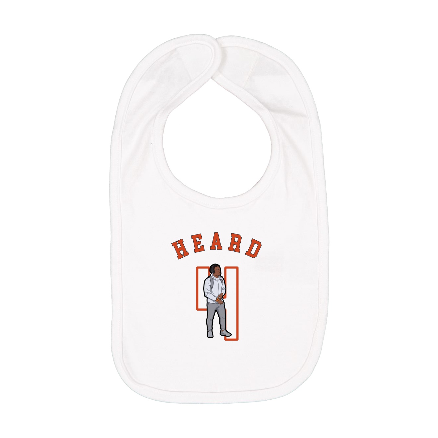 Infant Bib — Shirsey Arch in White