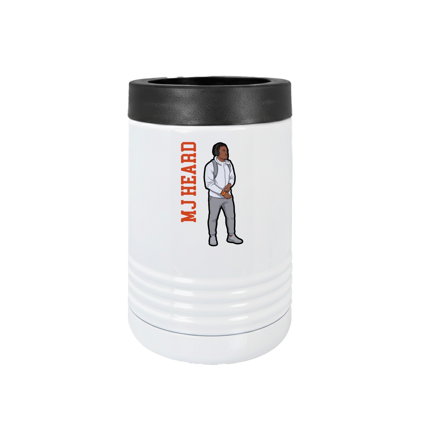 Beverage Holder — Name Vertical in White