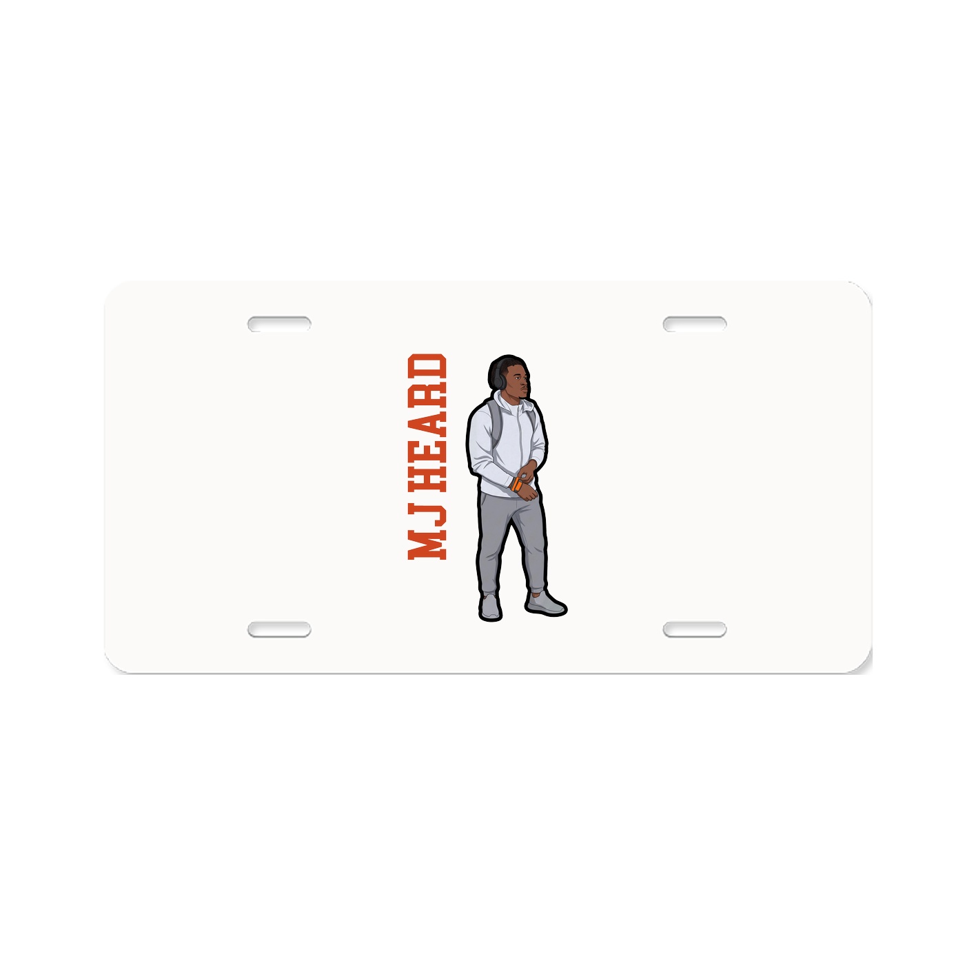 License Plate — Name Vertical in Classic