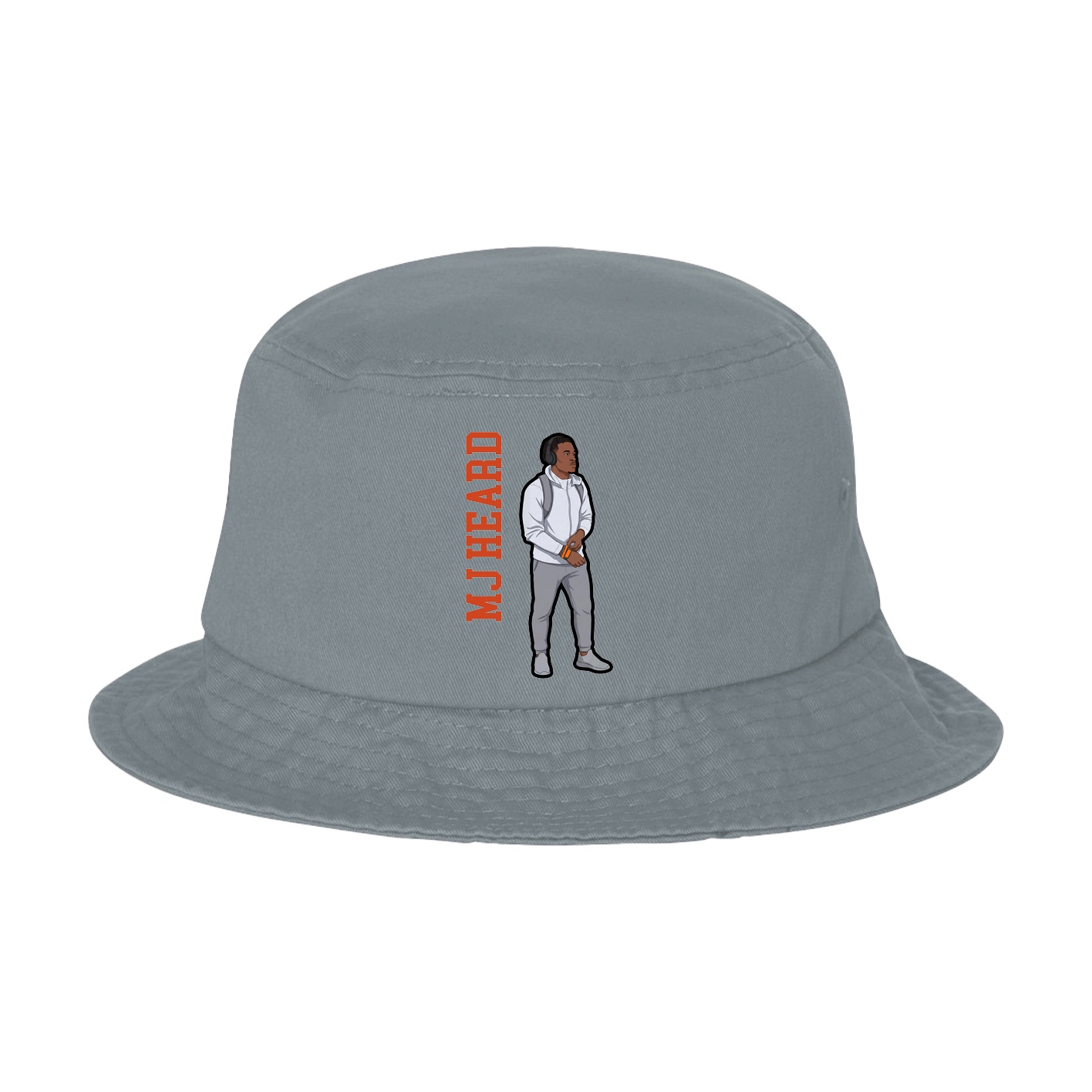 Bucket Cap — Name Vertical in Grey