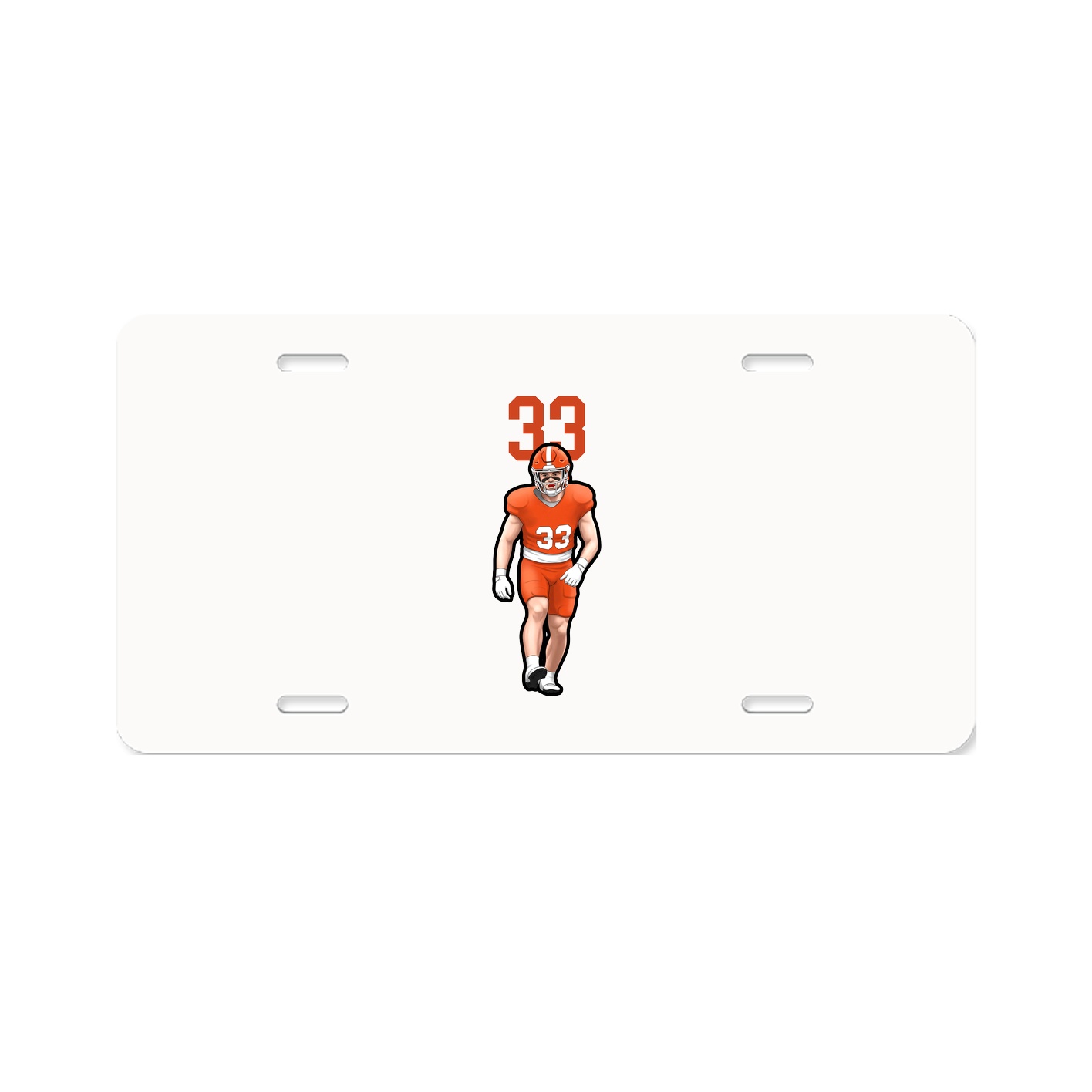 License Plate — Number Top in Classic