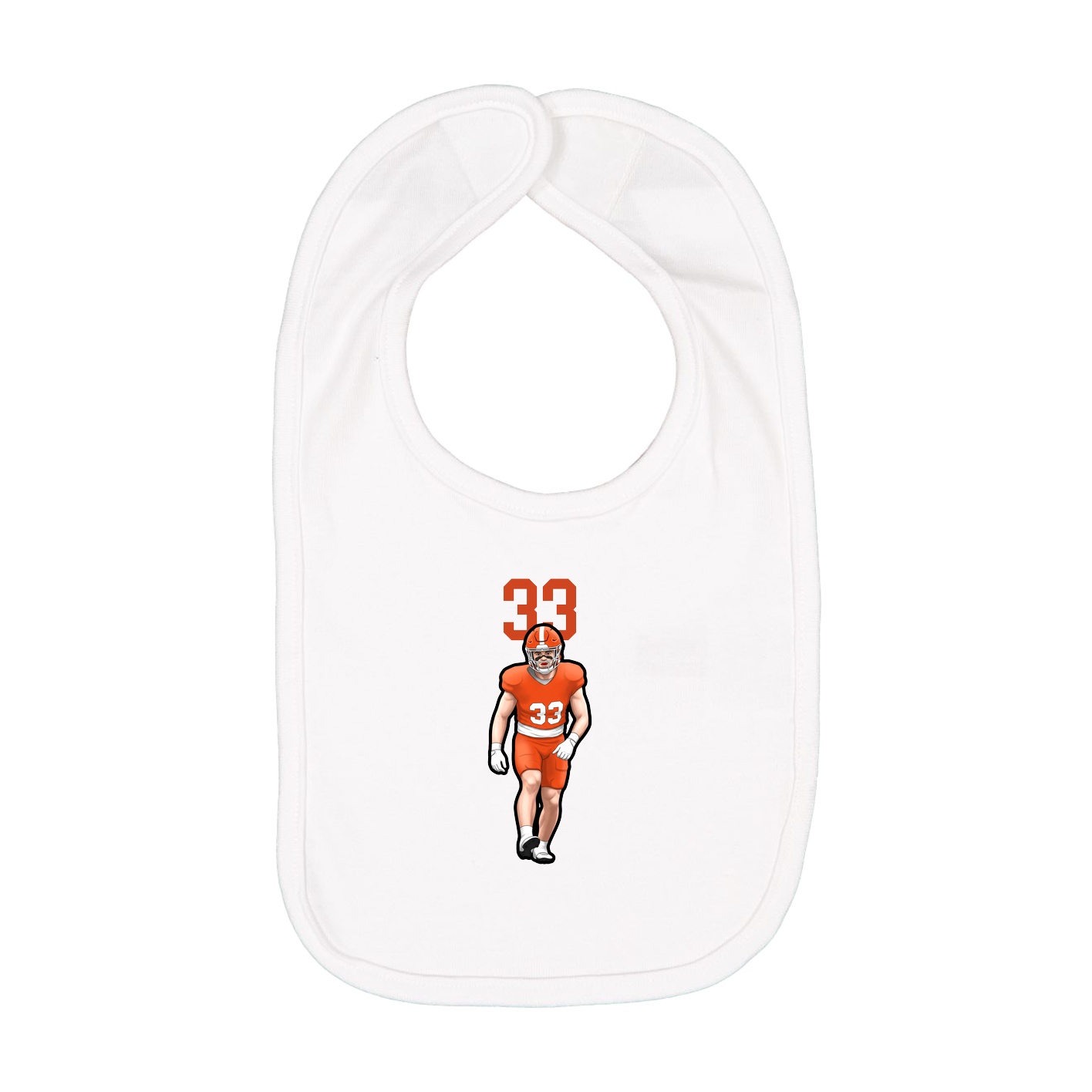 Infant Bib — Number Top in White