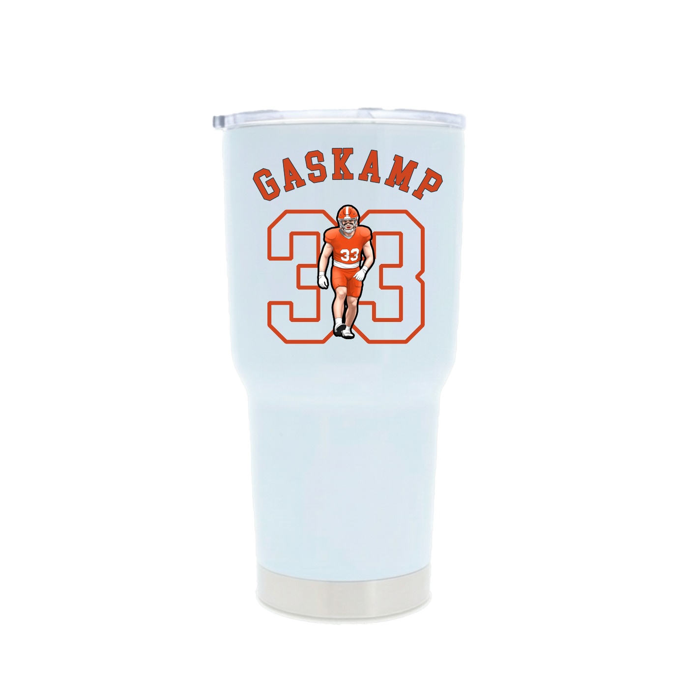 30oz Stainless Steel Tumbler — Shirsey Arch in White