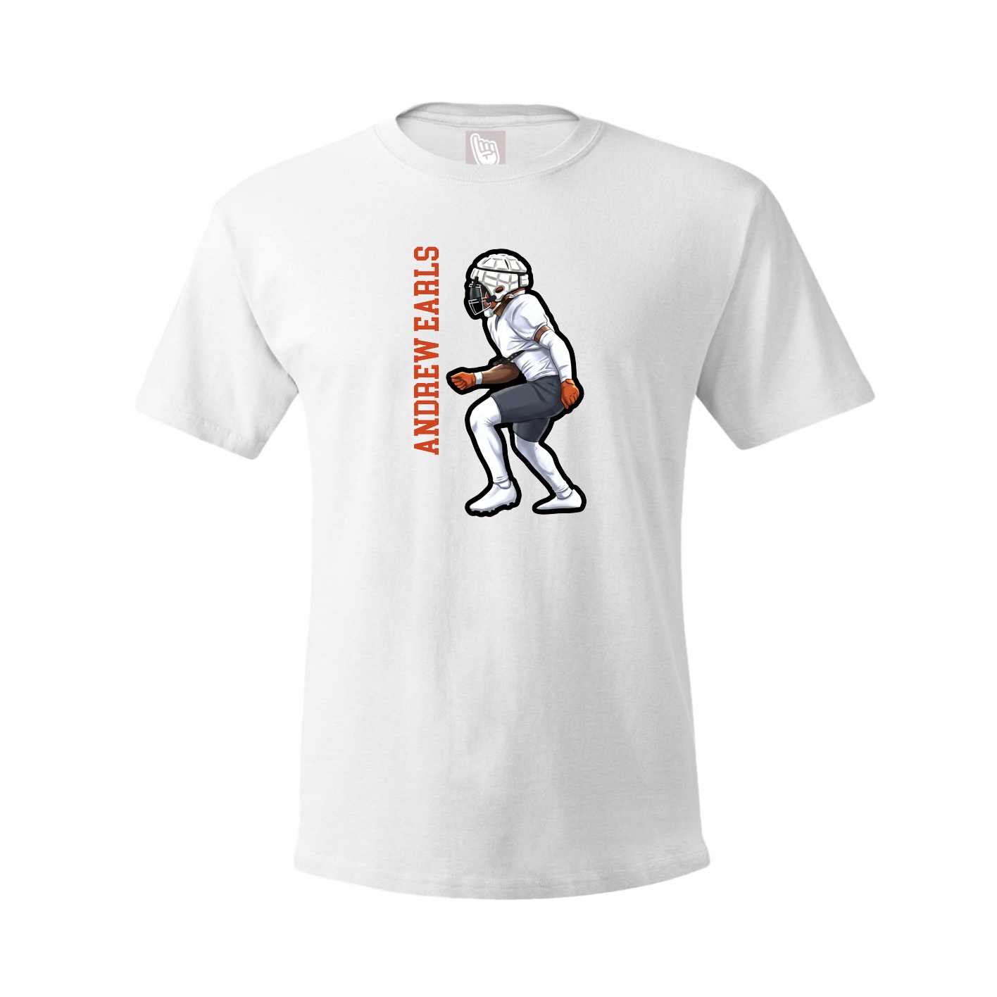 Youth Tee — Name Vertical in White