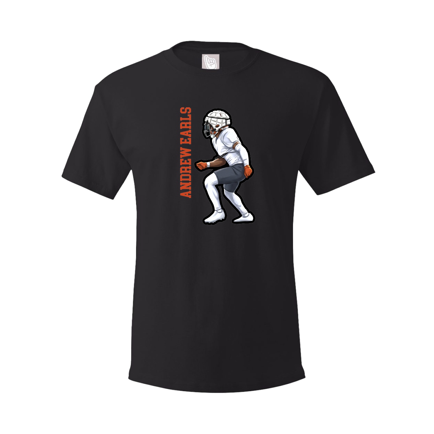 Youth Tee — Name Vertical in Black