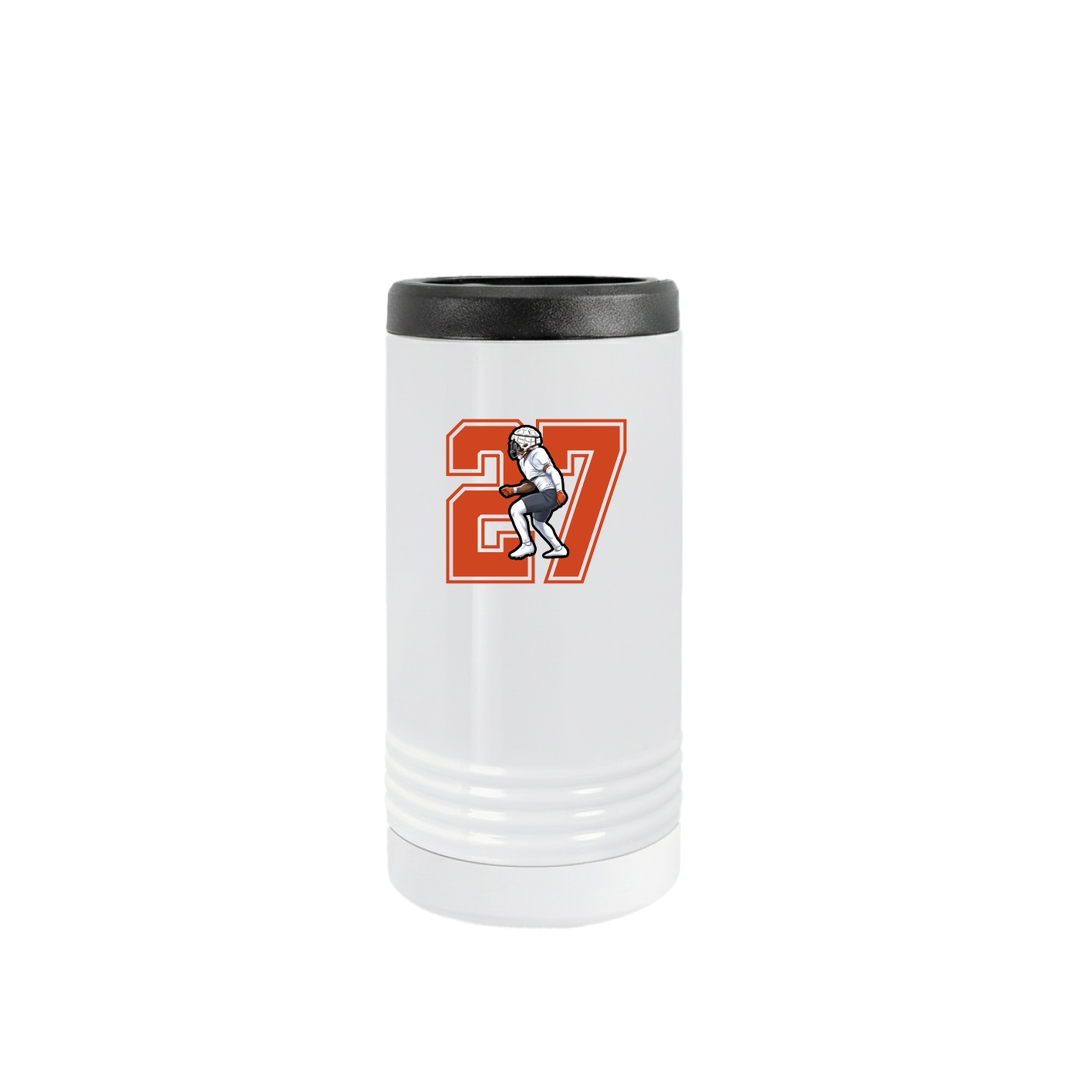 Slim Beverage Holder — Number in White