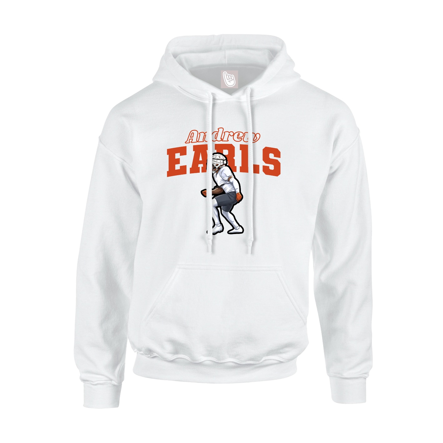 Hoodie — Name Arch in White