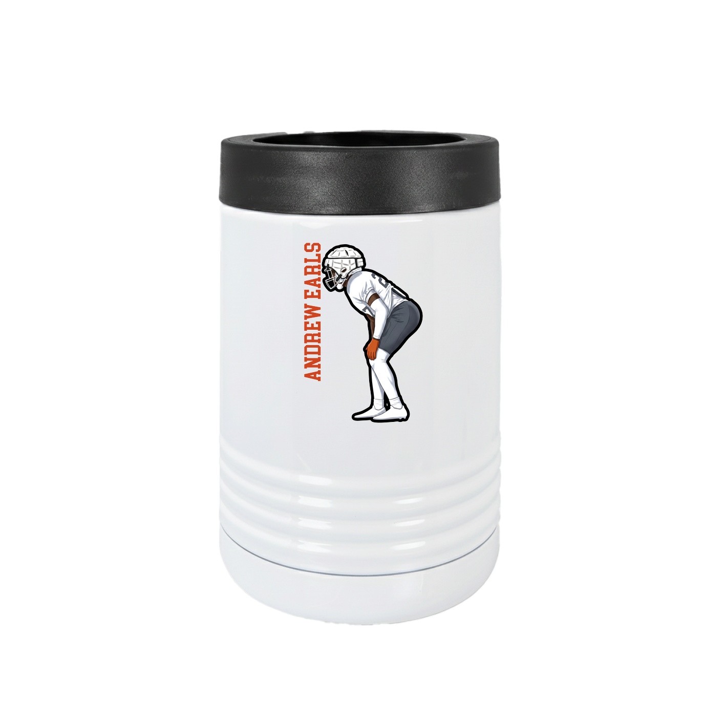 Beverage Holder — Name Vertical in White