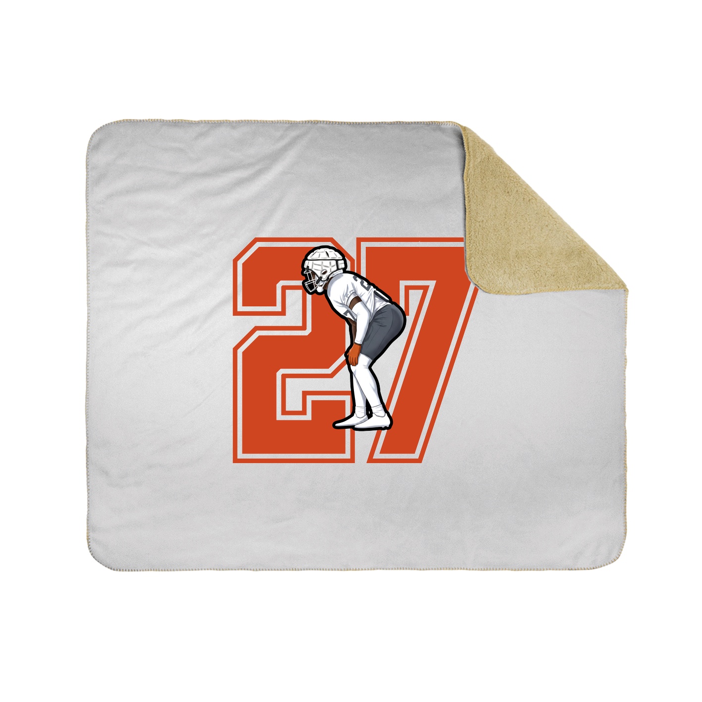 Throw Blanket — Number in White