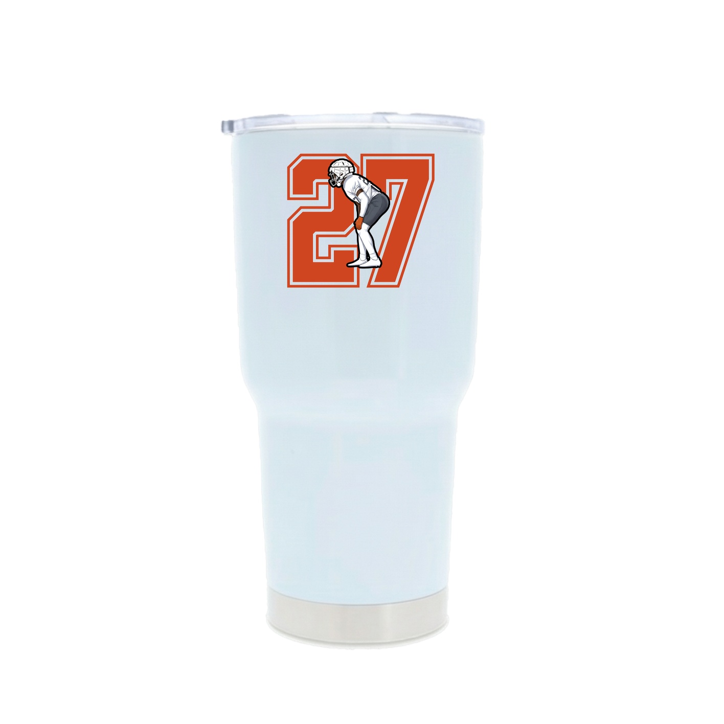 30oz Stainless Steel Tumbler — Number in White