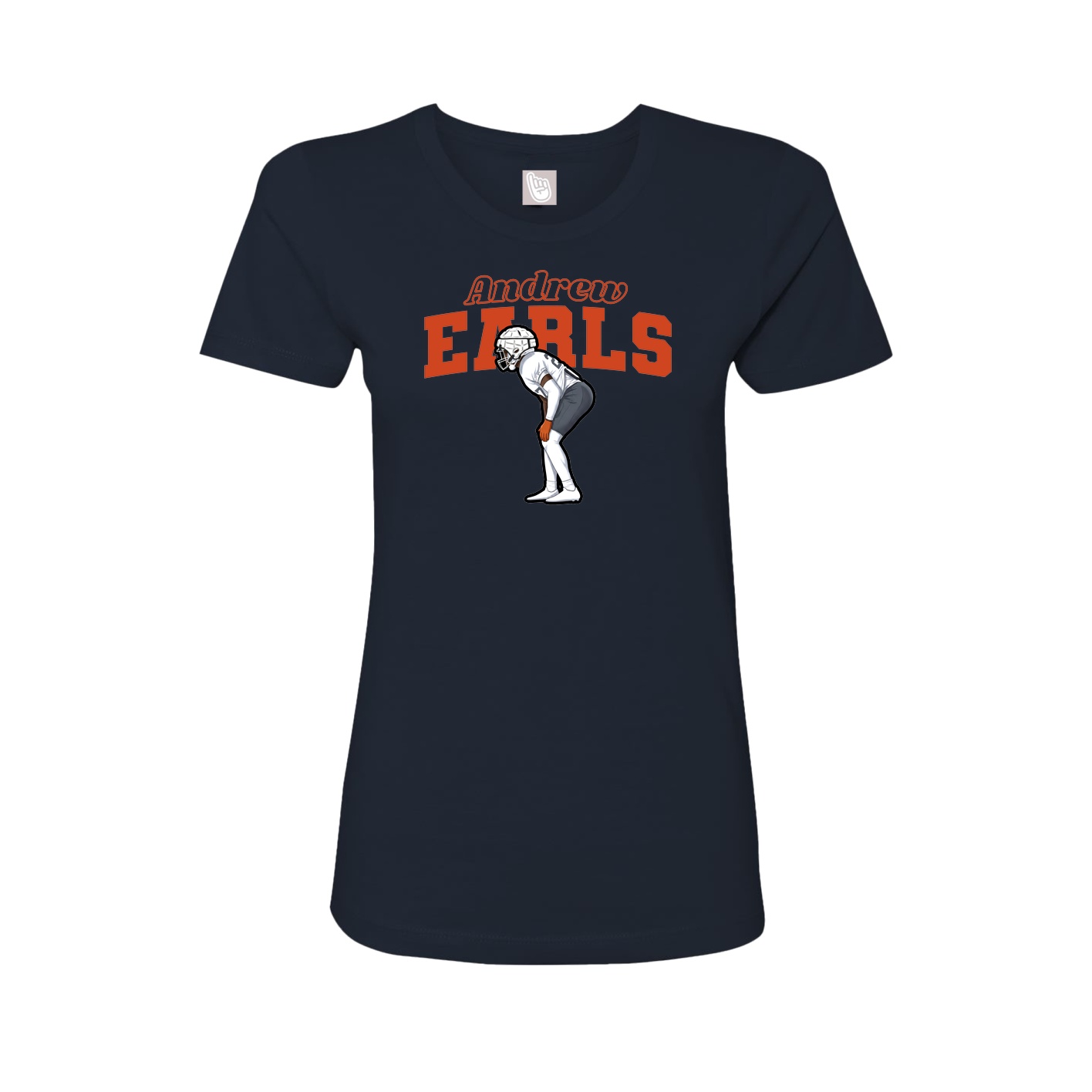 Womens Tee — Name Arch in Navy