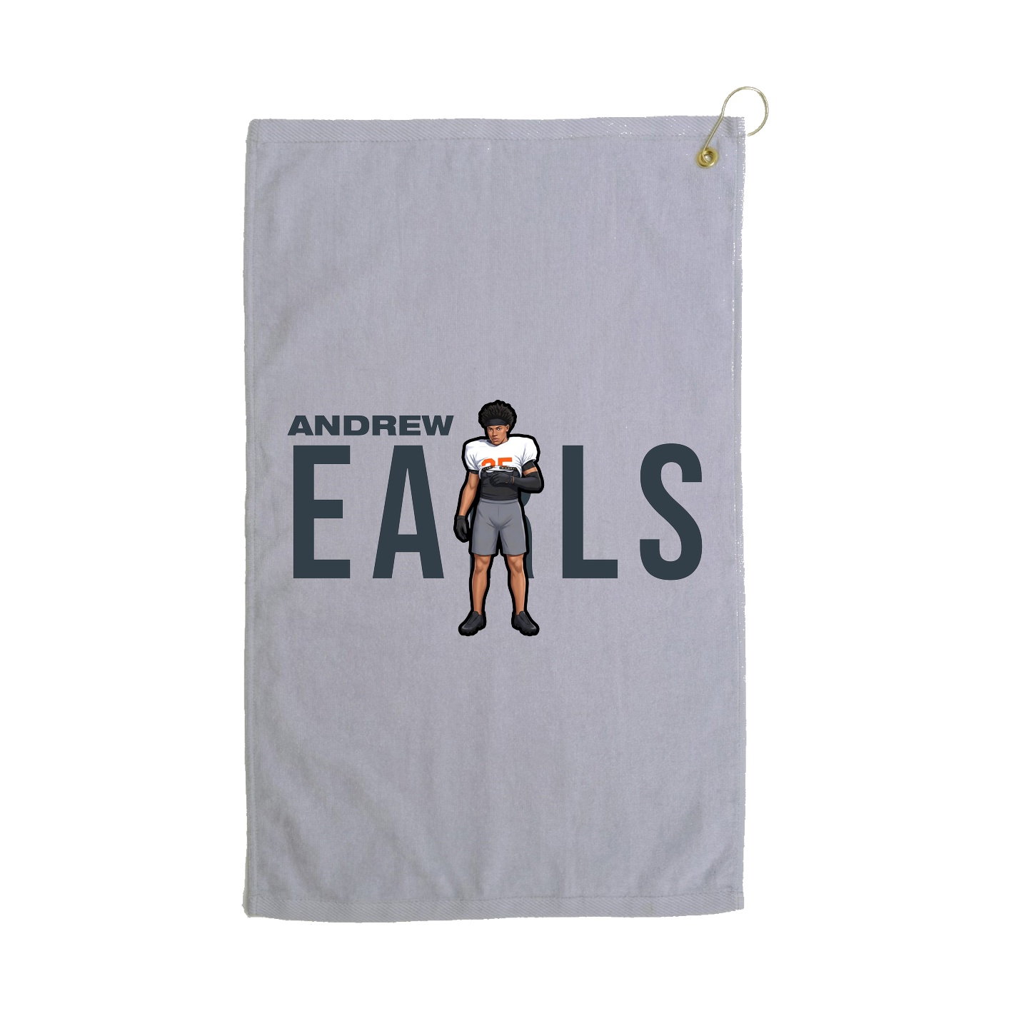 Golf Towel — Player Name in Grey