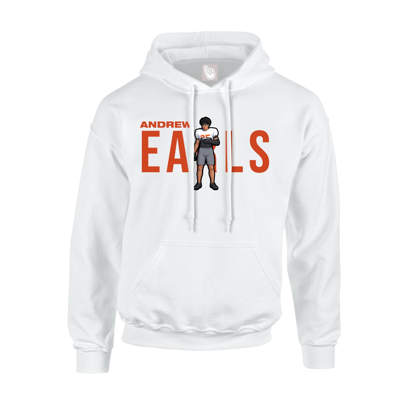 Youth Hoodie — Player Name in White